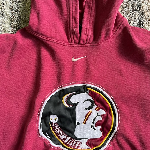Nike Other - Vintage Nike Center Swoosh Florida Seminoles Red Hoodie